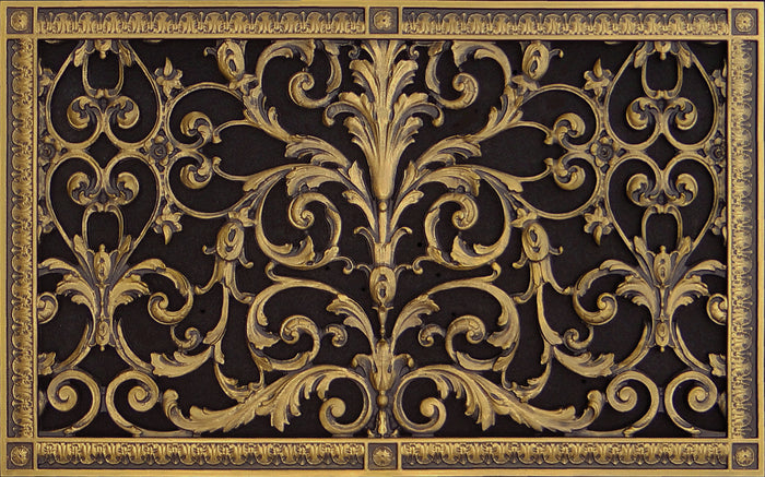 French Style-Louis XIV Grille:  Covers a 14"x24" Duct/Opening | Vent Cover