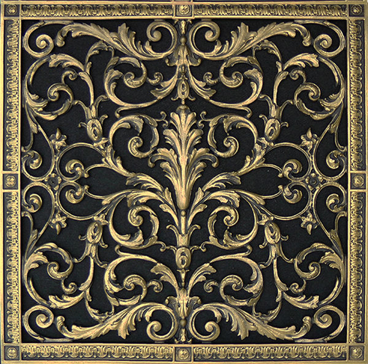 French Style-Louis XIV Grille:  Covers a 20"x20" Duct/Opening | Vent Cover