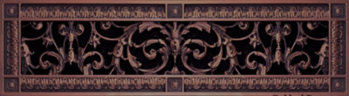 French Style-Louis XIV Grille:  Covers a 4"x20" Duct/Opening | Vent Cover