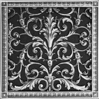 French Style-Louis XIV Grille:  Covers an 18"x18" Duct/Opening | Vent Cover