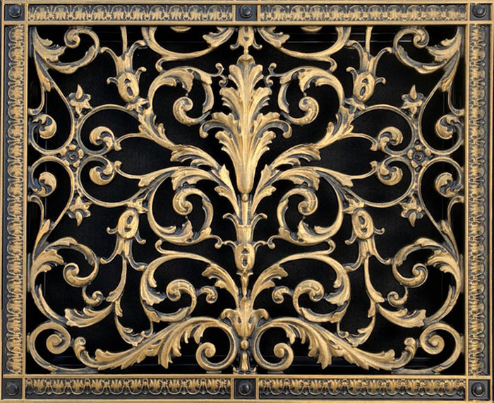 French Style-Louis XIV Grille:  Covers a 20" High x 24" Wide Duct/Opening | Vent Cover