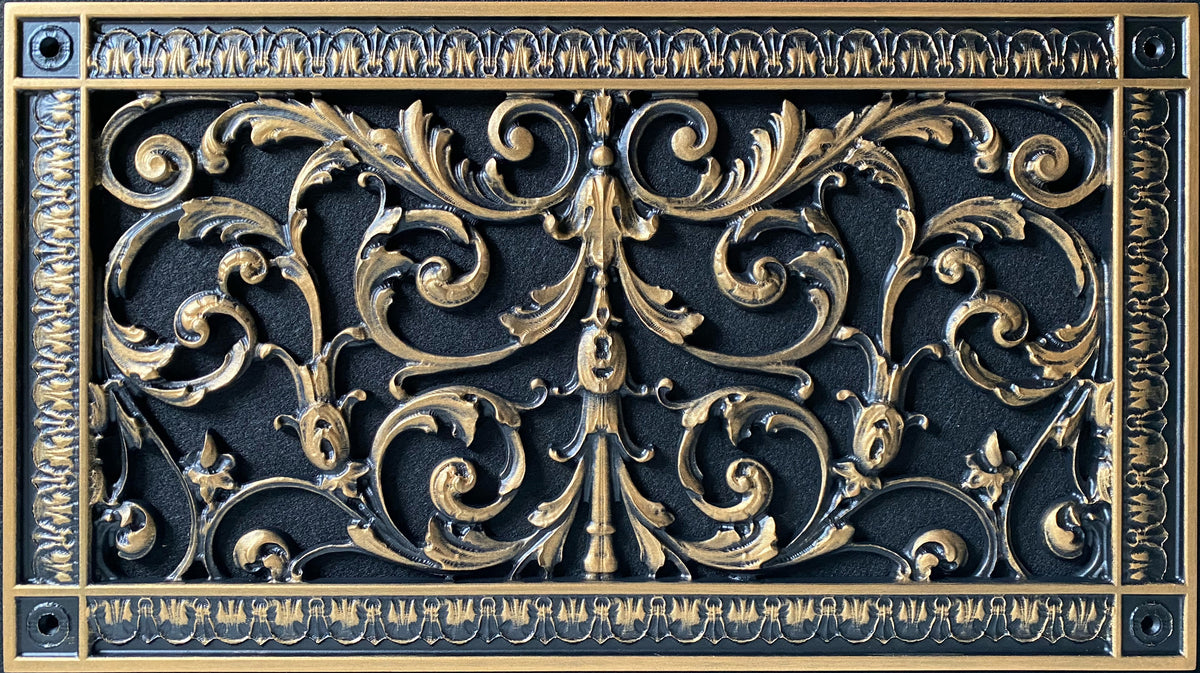 Beaux-Arts decorative vent cover | Louis XIV style for an 8"x16" duct