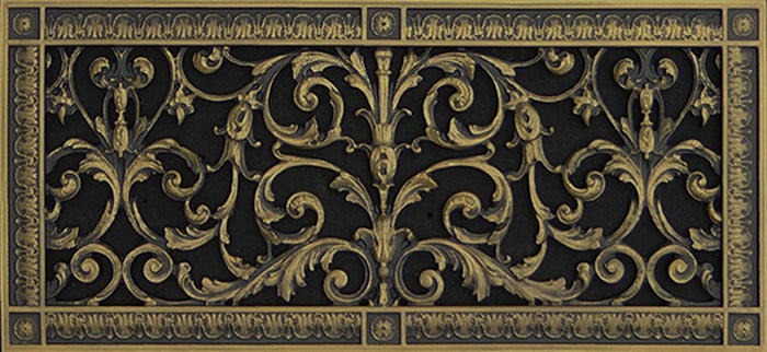 French Style-Louis XIV Grille:  Covers an 8"x20" Duct/Opening | Vent Cover