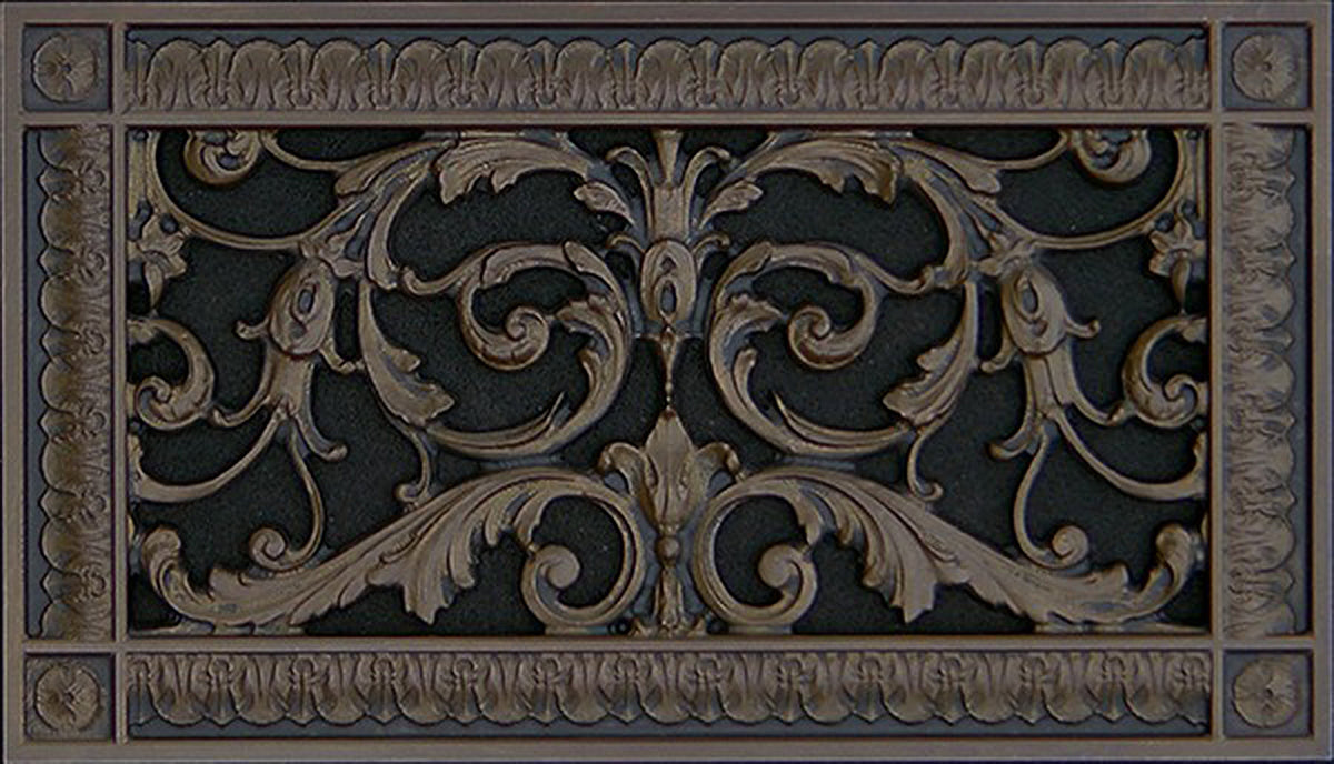 French Style-Louis XIV Grille:  Covers a 6"x12" Duct/Opening | Vent Cover