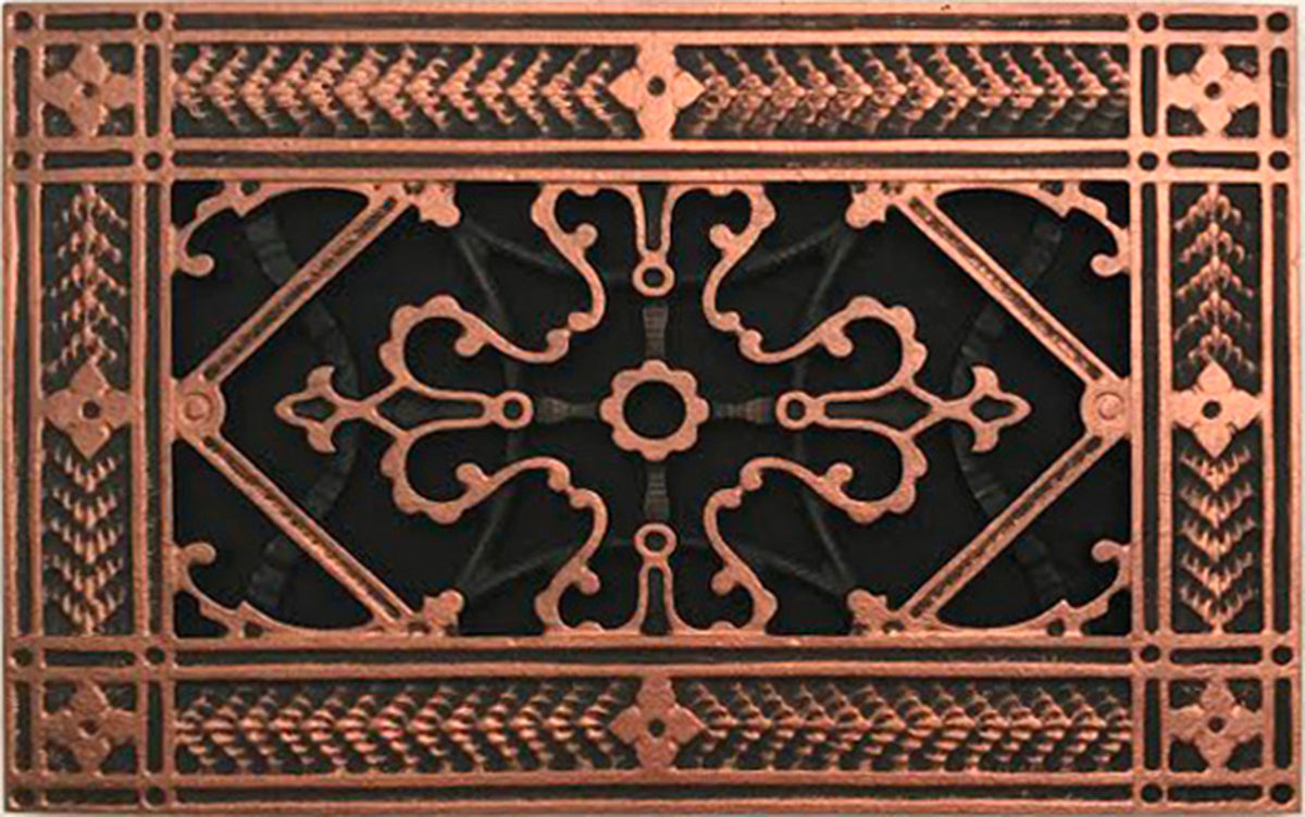 Vent cover | Craftsman style | aged copper |Beaux-Arts 