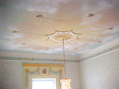 Home decor - hand-painted plaster ceilings in the Empire Style