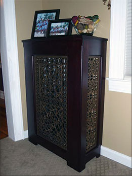 Radiator Cabinets using Arts and Crafts Style decorative grilles