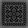 Decorative Grille Vent Cover in Craftsman Style Arts and Crafts 16" x 16" in Pewter Finish.