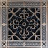 Decorative grille vent cover in Arts and Crafts Style 6" x 6"