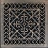 Decorative Grille Vent Cover in Arts and Crafts Style 16" x 16" in Rubbed Bronze Finish