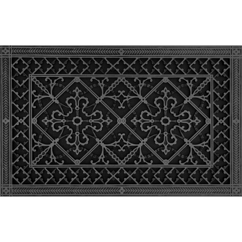 Decorative grille Craftsman style Arts and Crafts 12" x 20" in Black finish