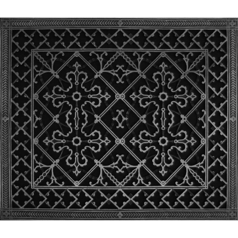 Decorative grille Craftsman Style Arts and Crafts 20" x 24" in Black finish