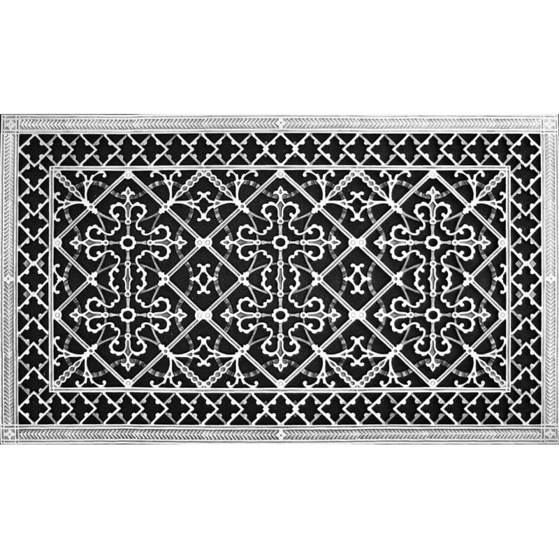 Decorative grille Craftsman style Arts and Crafts 20" x 36" in Nickel finish