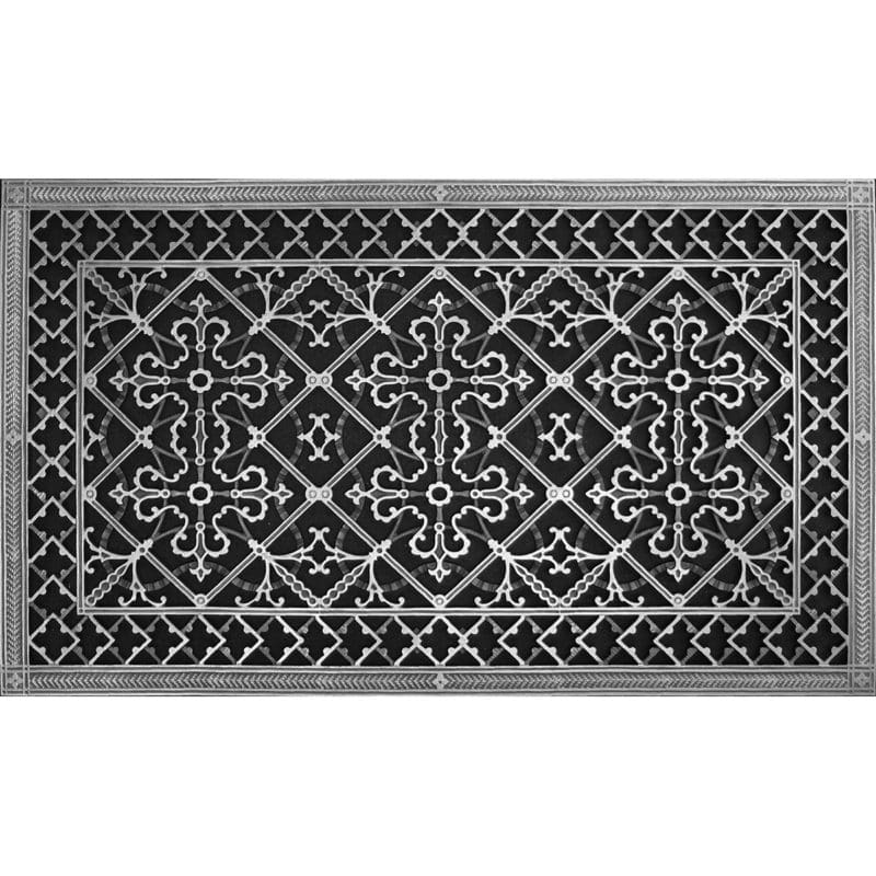 Decorative Grille Craftsman Style Arts and Crafts 20" x 36" in Pewter Finish.