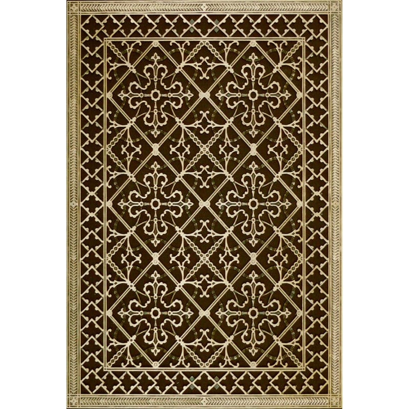 Decorative grille Craftsman style Arts and Crafts 24" x 36" in Antique Brass finish.