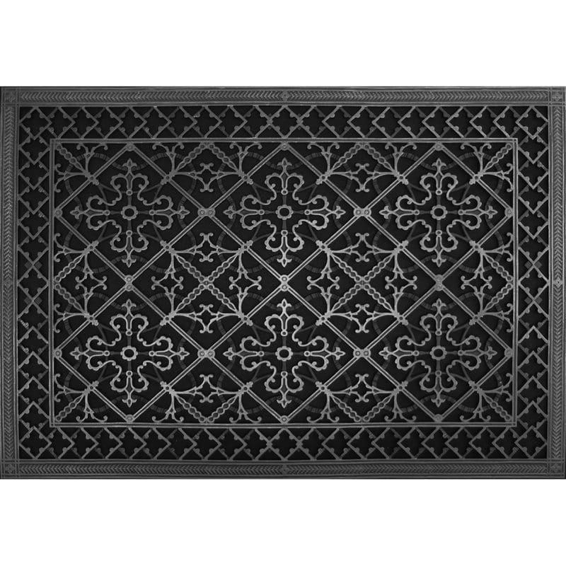 Decorative grille Craftsman style style Arts and Crafts 24" x 36" in Black finish