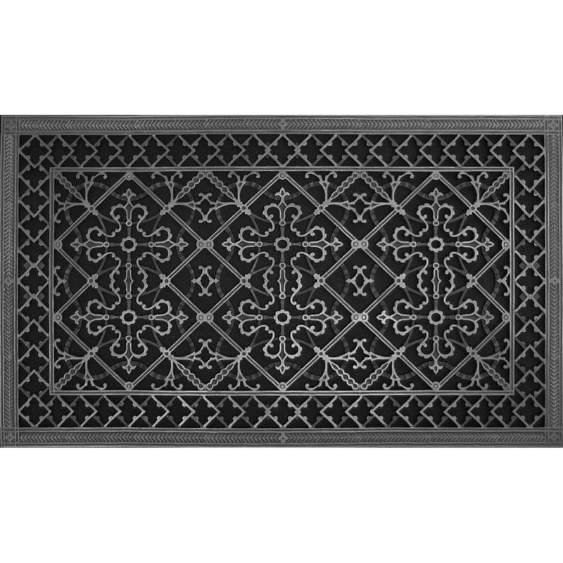 Decorative grille Craftsman style Arts and Crafts 20" x 36" in Black finish.