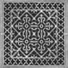 Decorative grille Craftsman style Arts and Crafts 24" x 24" in Nickel Finish.