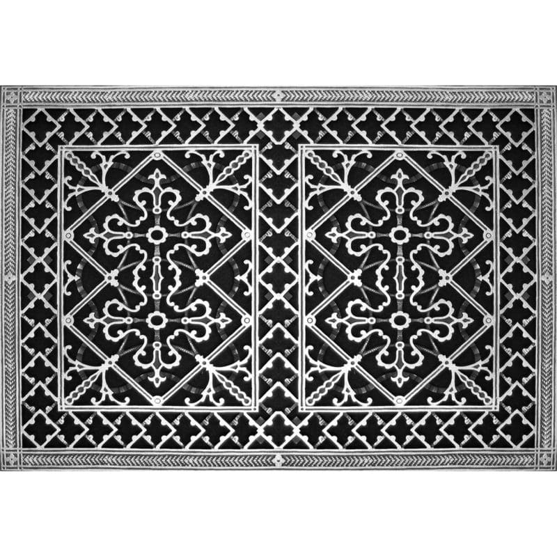 Decorative Grille Craftsman style Arts and Crafts 20" x 30" in Nickel Finish