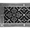Closeup of details for Craftsman Style Arts and Crafts decorative grille 6" x 14" in Nickel Finish.
