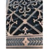 Close up of 3-dimensional design details for 6" x 24" Craftsman style Arts and Crafts decorative grille in Rubbed Bronze finish.