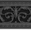 Louis XIV decorative vent covers 4x12 in Black Finish