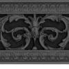 Louis XIV decorative vent cover 4x14 in Black Finish