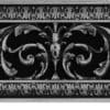 Louis XIV decorative vent cover 4x14 in Pewter Finish
