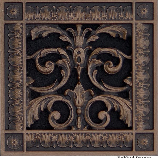 Decorative Vent Cover French Style Louis XIV Grille Covers Duct 6"×6"