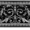 Louis XIV 6x12 decorative grille in Nickel finish