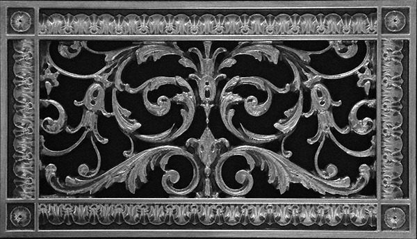 Louis XIV decorative grille in Pewter