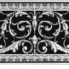 Louis XIV 6x14 decorative grille in Nickel finish
