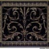 Decorative vent cover in Louis XIV style 8x10 in Antique Brass