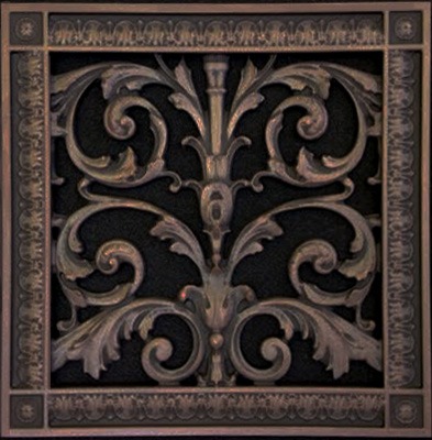 Louis XIV decorative grille in Old Wood Finish