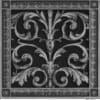 Louis XIV decorative grille 10x10 in Pewter finish