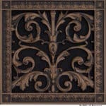 Louis XIV decorative grille 10x10 in Rubbed Bronze Finish