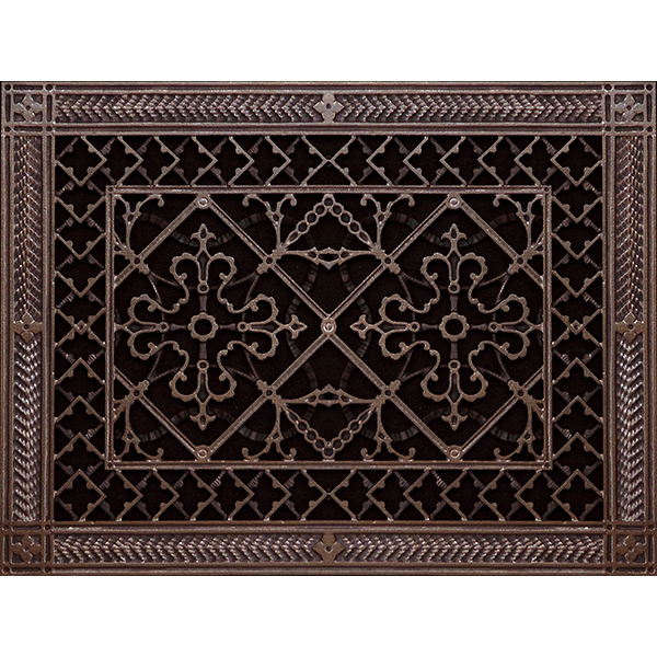 Arts and Crafts Style Decorative Grille 10x14 in Rubbed Bronze