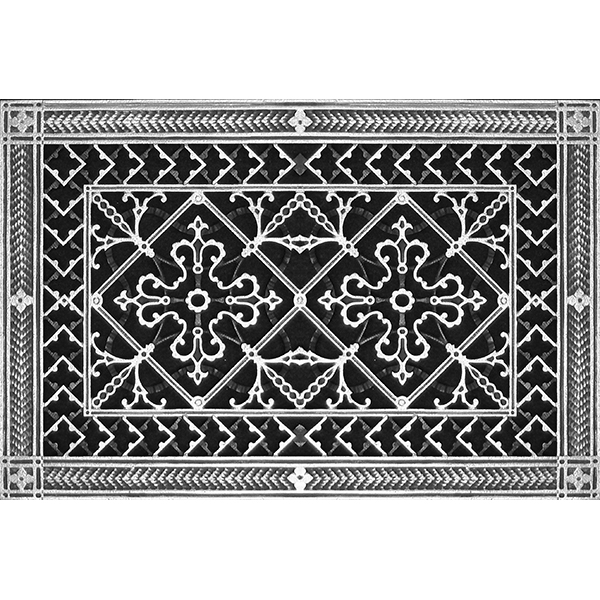Arts and Crafts decorative grille 10x16 in Nickel