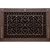 Arts and Crafts decorative grille 10x16 in rubbed bronze.