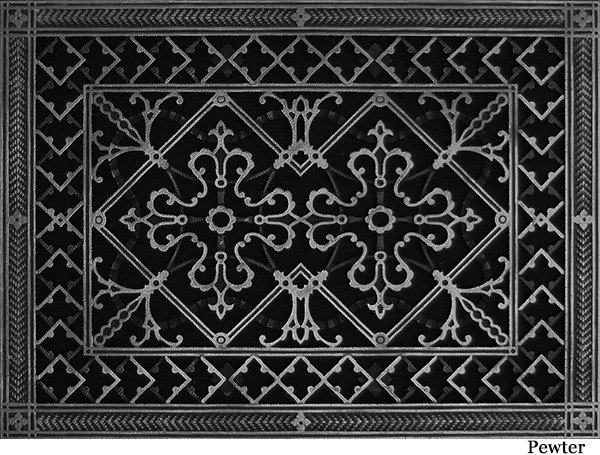 Arts and Crafts decorative vent cover 14x20 in Pewter finish