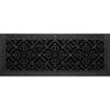 Decorative Grille Craftsman Style Arts and Crafts 8" x 24" in Black Finish.