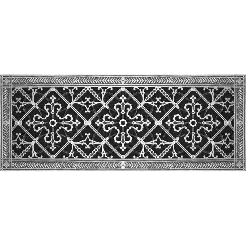 Decorative Grille Craftsman Style Arts and Crafts 8" x 24" in Nickel Finish.