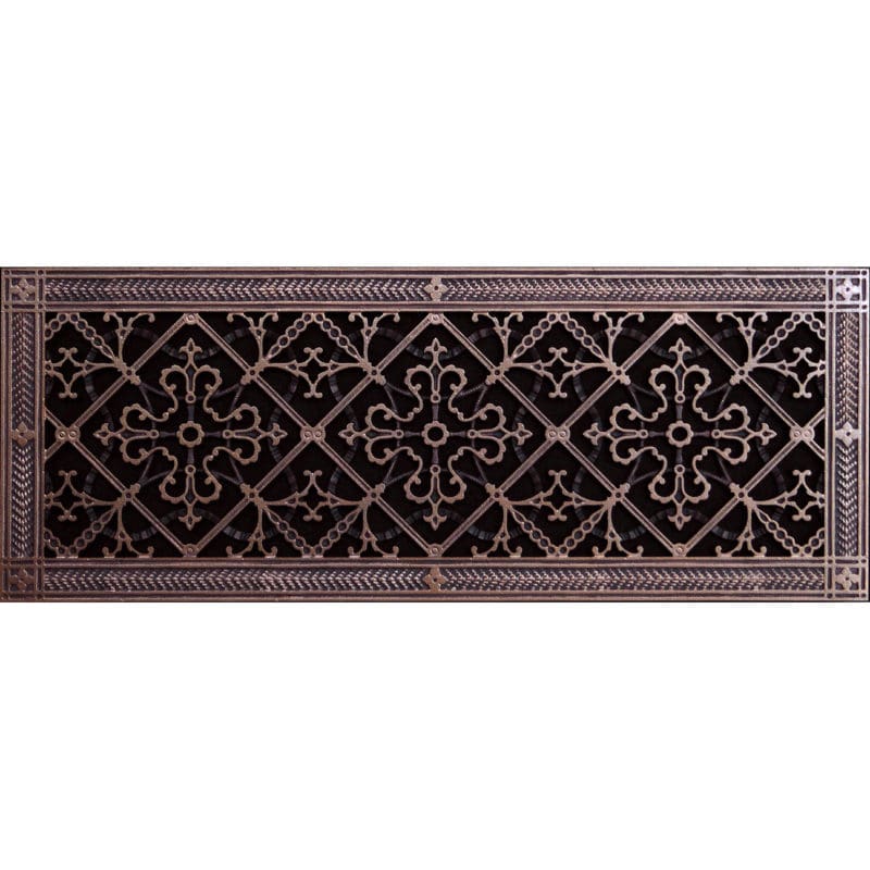 Decorative Grille Craftsman Style Arts and Crafts 8" x 24" in Rubbed Bronze Finish.