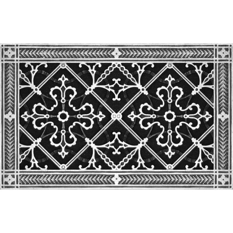 Decorative grille Craftsman style Arts and Crafts 8" x 14" in Nickel Finish