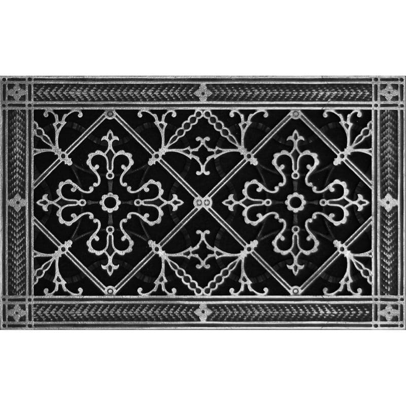 Decorative grille Craftsman style Arts and Crafts 8" x 14" in Pewter Finish.