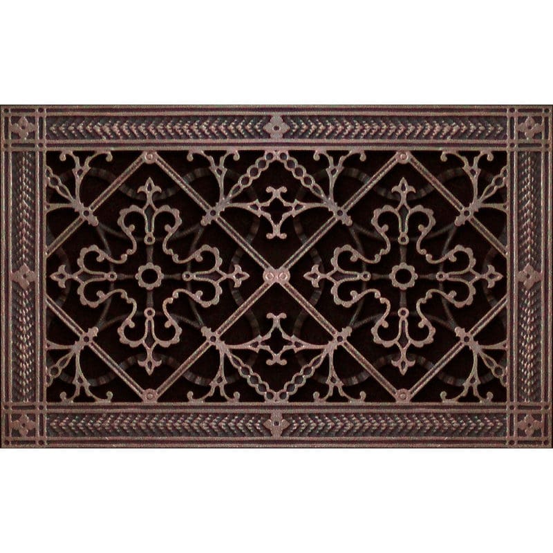 Decorative grille Craftsman style arts and crafts 8" x 14" in Rubbed Bronze Finish