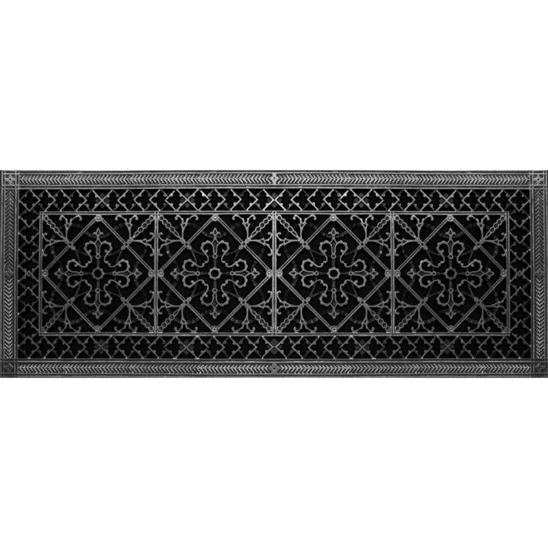 Decorative Grille Craftsman Style Arts and Crafts 12" x 36" in Pewter Finish.
