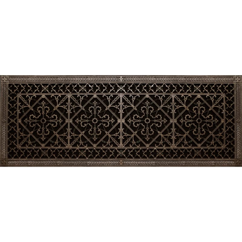Decorative Grille Craftsman Style Arts and Crafts 12" x 36" in Rubbed Bronze Finish.