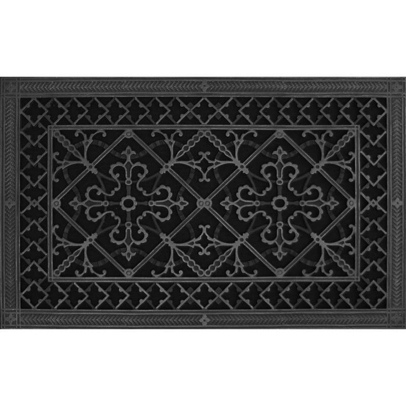 Decorative Grille Craftsman Style Arts and Crafts 14" x 24" in Black Finish.