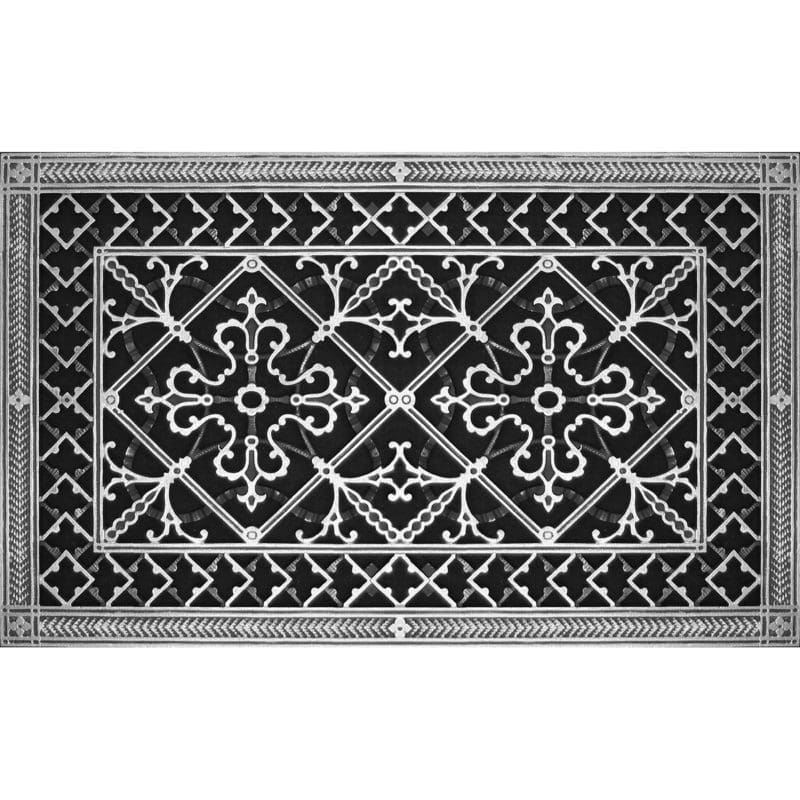 Decorative Grille Craftsman Style Arts and Crafts 14" x 24" in Nickel Finish
